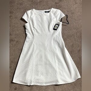 Elegant White Textured Dress